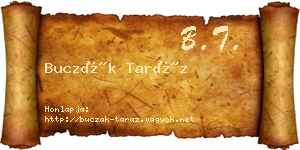 Buczák Taráz névjegykártya
